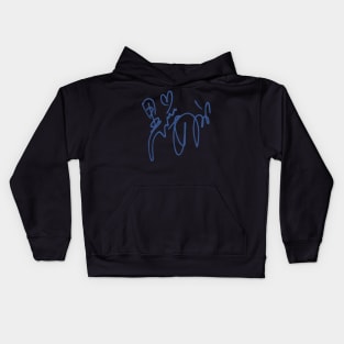 Oshi no Ko Akane Kurokawa Blue Signature Kids Hoodie